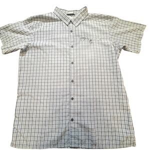 Columbia Mens‎ Plaid Short Sleeve Button Up Shirt XL Regular Fit Outdoor Casual